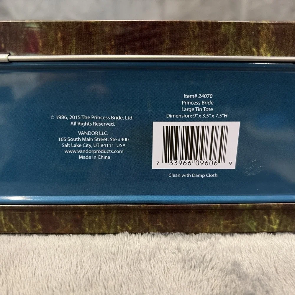 Rare The Princess Bride Tin Tote Metal Lunch Box Collectible Decor Merch